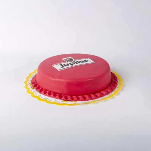 Afbeelding van Jupiler taart slagroom + aardbeien middel
